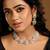 Mint green blush pink meenakari necklace set