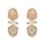 Mint green blush pink meenakari dangler earrings