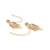 Gold plated kundan chandbali earrings with earchains