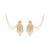 Gold plated kundan chandbali earrings with earchains