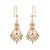 Multicolor stones meenakari chandbali earrings with earchains