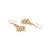 Multicolor stones meenakari chandbali earrings with earchains
