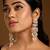 Multicolor stones kundan dangler earrings