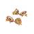 Pink stones kundan polki jhumkas