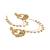 Gold plated chandbali hoop earrings with earchains