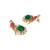 Emerald green stones kundan polki earrings