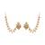 Gold plated kundan polki earrings with earchains