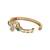 Green stones gold plated kundan polki bracelet