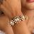 Gold plated kundan polki bracelet