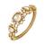 Gold plated kundan polki bracelet