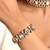 Gold plated kundan polki heavy segmented bracelet