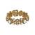 Gold plated kundan polki heavy segmented bracelet