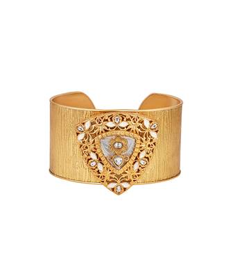 Gold plated meenakari cuff bracelet 2