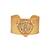 Gold plated meenakari cuff bracelet