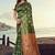 Green Banarasi Cotton Silk Saree with Red Woven Pallu and Traditional Zari Design