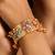 Gold plated multicolor kundan enamel kada