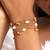 Gold plated multi layered beaded bacelet