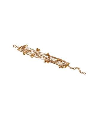 Gold plated multi layered beaded bacelet 2