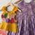 Festivewear lavender viscose tissue embroidered lace gown with maggam work koti