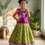 Festivewear perrot viscose tissue embroidered lace gown with maggam work koti
