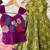 Festivewear perrot viscose tissue embroidered lace gown with maggam work koti