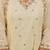 Ivory & Gold Hand-Embroidered Festive cotton Anarkali with Zari Border