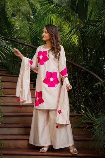 Silk-Blend Palazzo Set