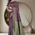 Purple Banarasi Cotton Silk Saree with Green Woven Pallu and Traditional Zari Design