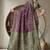 Purple Banarasi Cotton Silk Saree with Green Woven Pallu and Traditional Zari Design