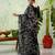 Black chiffon checked printed saree