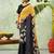 Black chiffon checked printed saree