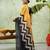Black chiffon checked printed saree