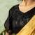 Black chiffon checked printed saree