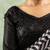 Black chiffon checked printed saree