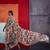 Green cotton crepe geometrical printed saree