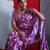 Purple cotton crepe geometrical printed saree