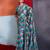 Multi-colour cotton crepe geometrical printed saree