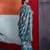 Multi-colour cotton crepe geometrical printed saree
