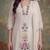 white cotton thared work sequins work have a linin kurta pant dupatta set
