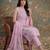 pink mull chanderi have a lining pleated kurta dupatta pant set