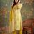 lime green cotton plus straight kurta pant dupatta set