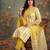 lime green cotton plus straight kurta pant dupatta set