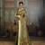 Green silk blend floral printed saree