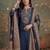 navy blue cotton a line patch work plus size kurta pant dupatta set