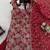 Maroon simmer silk thread & sequin sharara suit set with dupatta