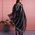 Black cotton embroidered woven saree