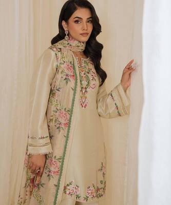 Cream crepe embroidered kurta-sets 2