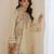 Cream crepe embroidered kurta-sets
