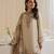 Cream crepe embroidered kurta-sets