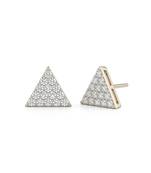 925 sterling silver Triangle Diamond Stud Earrings